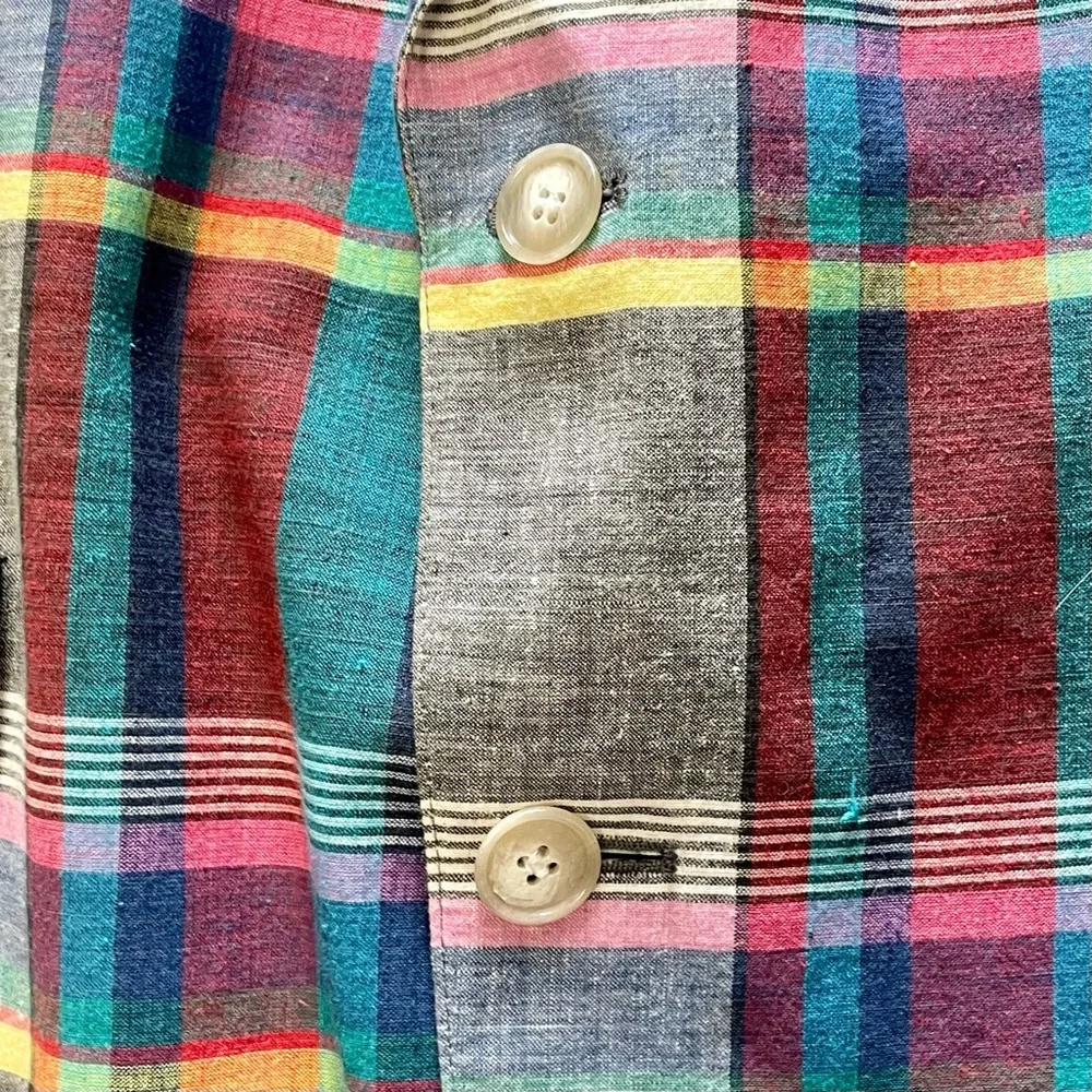 Vintage Tyson’s Menswear Inc. Colorful Plaid Two-Button Sports Coat Blazer 44L - Picture 6 of 16
